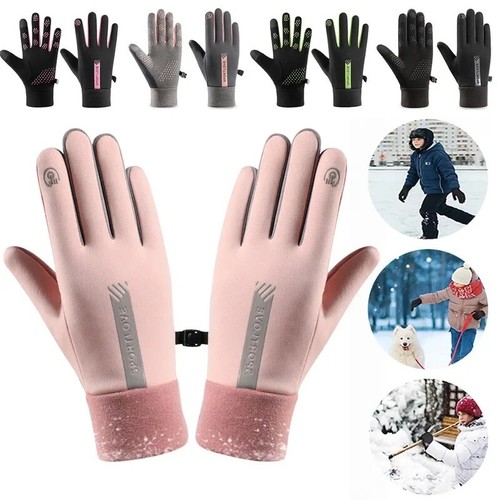 Gloves for Women Work Thermal Cycling Bike Cold Waterproof Fleece Outdoor Mitten - Picture 15 of 25