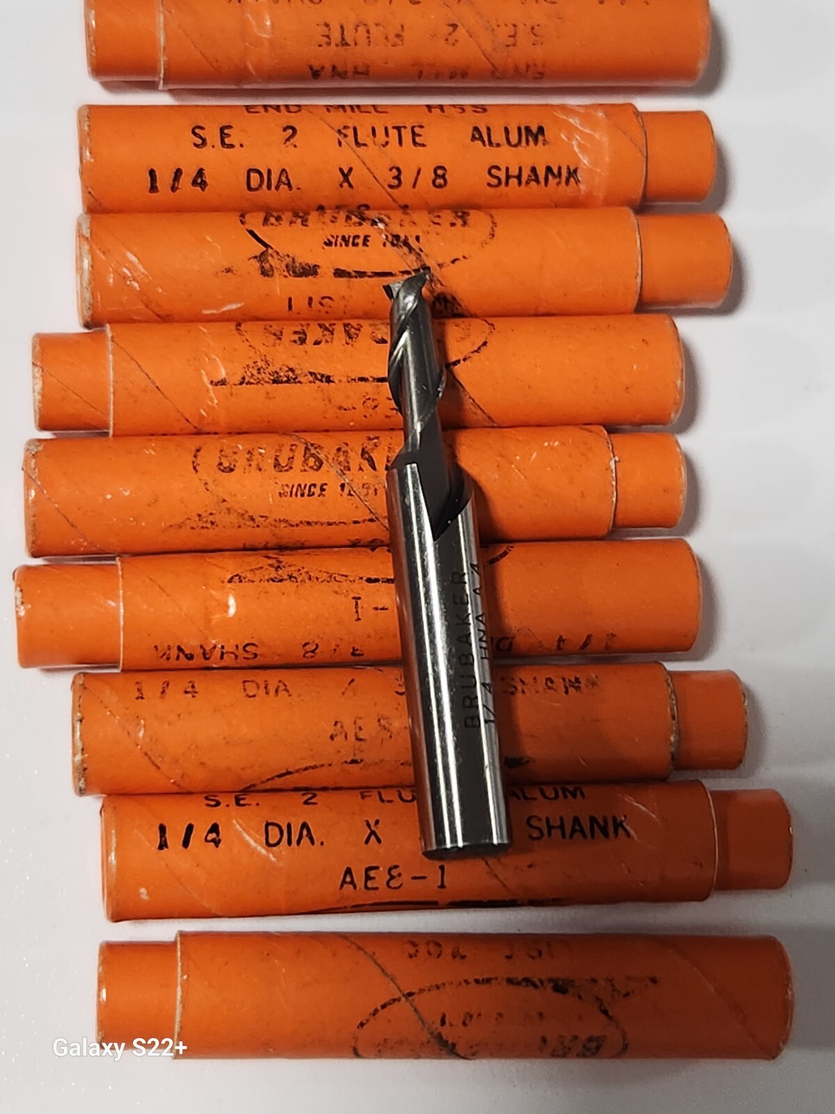 Lot of (15) Brubaker Aluminum Cutting Endmills 1/4" X 3/8" X 3/4" X 21/2" eBay