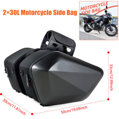 Motorcycle Side Bags QJBOMTO High-density Leather Motorcycle