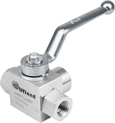 3 Way 1/4'' High Pressure Hydraulic Ball Valve - 7250 Psi, 1/4'' NPT DN10 Ball Val