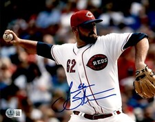 Jackson Stephens Signed Cincinnati Reds 8x10 Photo Beckett COA