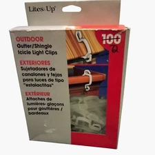 Lites Up Outdoor Gutter Shingle  Light Clips 72 Pack