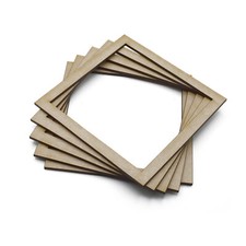 Wooden MDF Square Outline Craft Shapes Blank  Multiple Sizes & Quantities