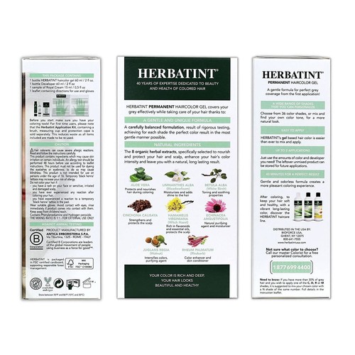 Herbatint Permanent Herbal Hair Color Gel 10C Swedish Blonde 4.56 ounce - Picture 2 of 6