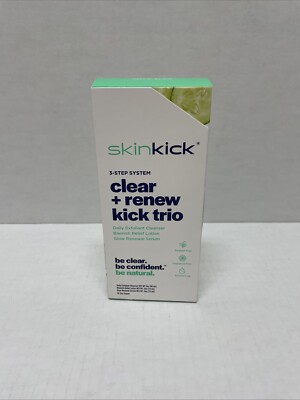 SkinKick Clear + Renew Kick Trio Cleanser Lotion and Serum - 3ct - Exfoliant