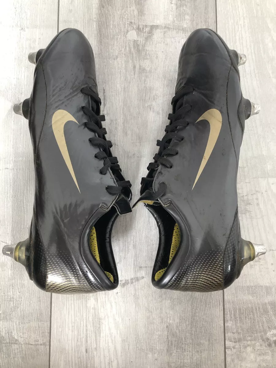 NIKE MERCURIAL VAPOR III SG Black Gold Professional Football Soccer Cleats US8