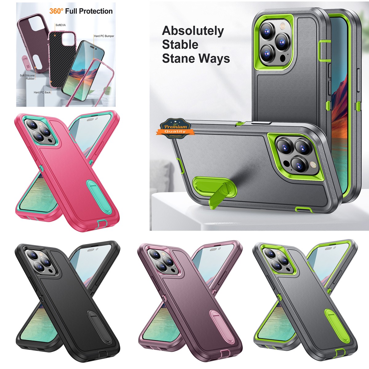 For Apple iPhone 14 /Plus Pro Max Hybrid Hybrid Shockproof