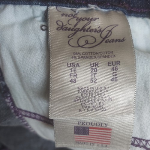 NYDJ High-Rise Women's Size 16 Blue Cotton Denim Jeans - Afbeelding 4 van 4