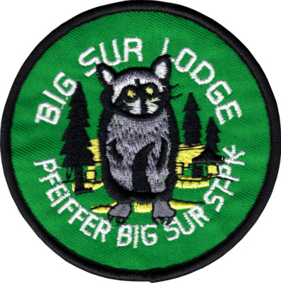 Patch - Big Sur Lodge Raccoon Pfeiffer State Park California CA Iron On #110065