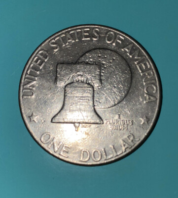 1776-1976 “D” FILLED, EISENHOWER LIBERTY BELL MOON BICENTENNIAL