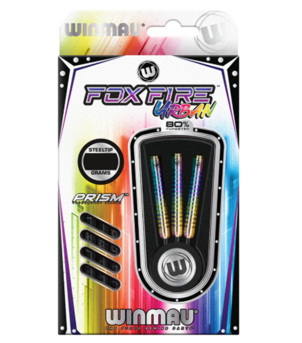 Winmau Foxfire Urban Steel Tip Darts - 22gm (Set of 3 Darts)