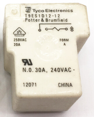 1PC TYCO T9ES1D12-12 12VDC Electromagnetic Relay 30A 240VAC 4Pins