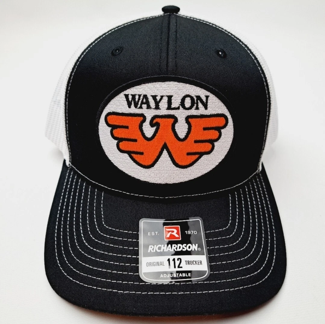 Waylon J. Embroidered Patch Hat Cap Vintage Trucker Style Mesh Snapback