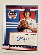 GAVIN STEDMAN 2023 Panini Stars & Stripes NATIONAL TEAM DEVELOP BLUE FOIL AUTO