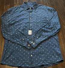 NWT Johnnie-O Darcy Hangin Out Button Down Shirt Indigo Blue Size XL 148