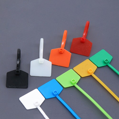 120 Pcs Nylon Cable Tie Zip Label Tag Multi-color Labels Small Ties for Tags - Photo 5/12
