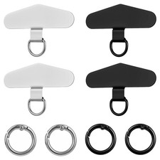 4 Pack Metal Phone Patch with Metal Ring, Metal Phone Tether Tab, Phone Hook ...