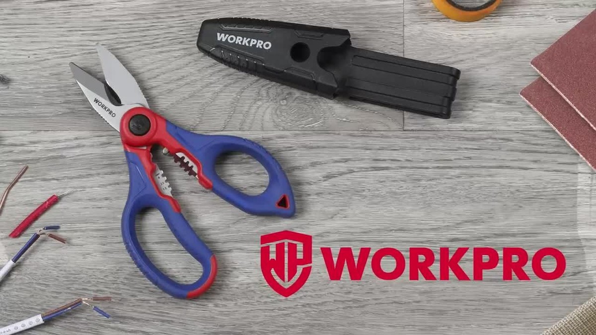 WORKPRO 6.4-INCH Stainless Electricians Scissors Professional
