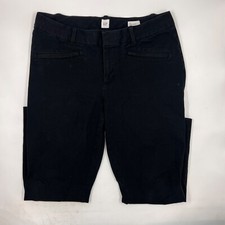Gap Womens Curvy Ankle Chino Pants Size 12 Black Cotton Straight Leg Cropped