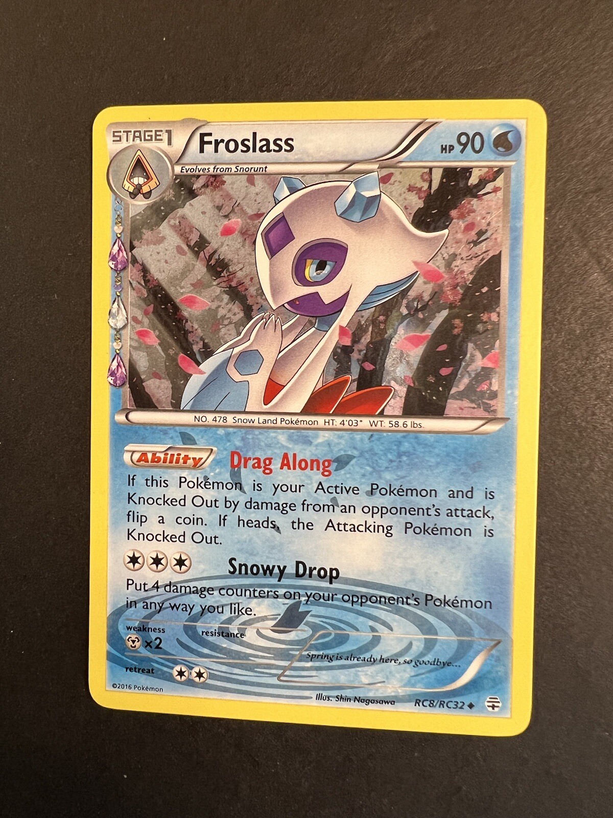 Pokemon Card Generations Radiant Collection Froslass Reverse Holo RC8/RC32 XY NM