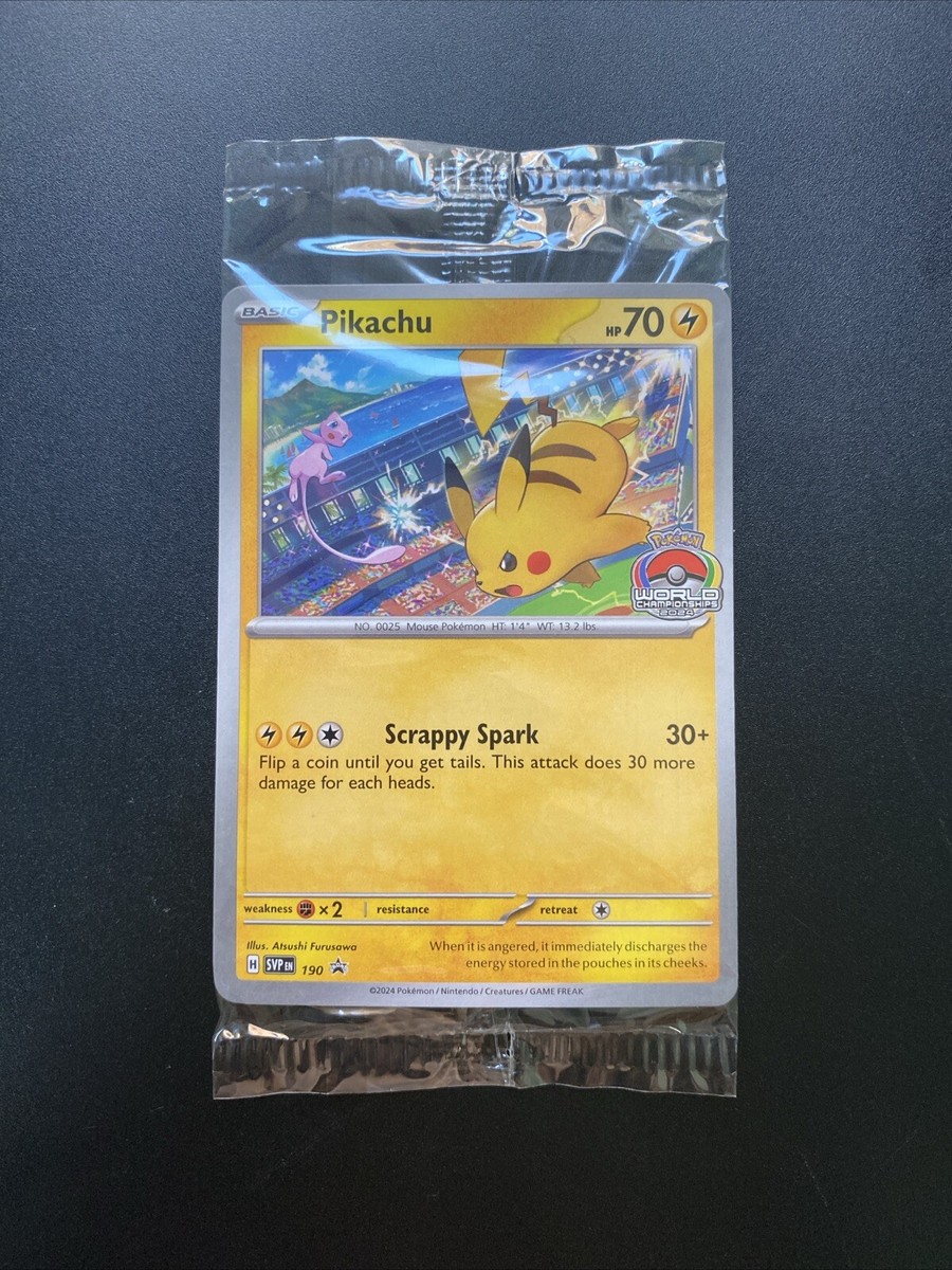 Pikachu ピカチュウワールド アメリカ PROMO Pikachu 2024 World Championships SVP EN 190 (PROMO) (Sealed