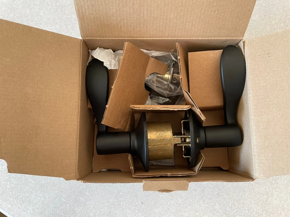 Juego de manijas de puerta SCHLAGE Accent F170 y F40 ACC 622 negro mate Foto 4 de 4