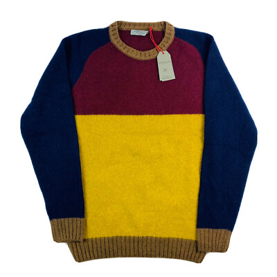 Privati Firenze Mens Colorblock Wool Blend Knit Pullover Size Mens M NWT