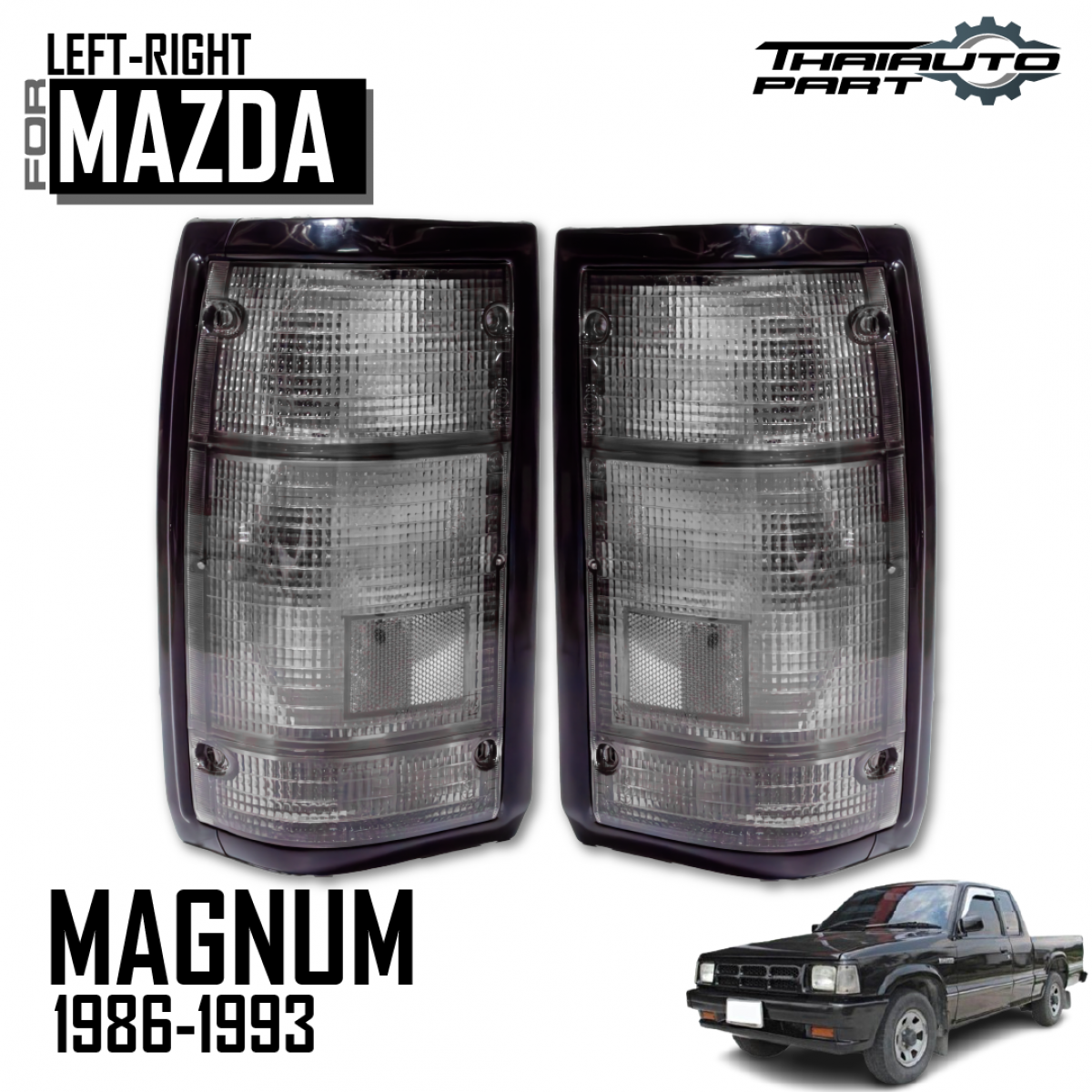 For Mazda B2000 B2200 B2600 Pickup 85-98 Pair Tail Lights Lamp