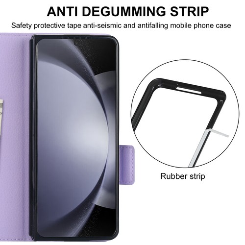 Fr Samsung Galaxy Z Fold 6 4 5 Z Fold 3 RFID Blocking PU Leather Wallet Case - Picture 12 of 56