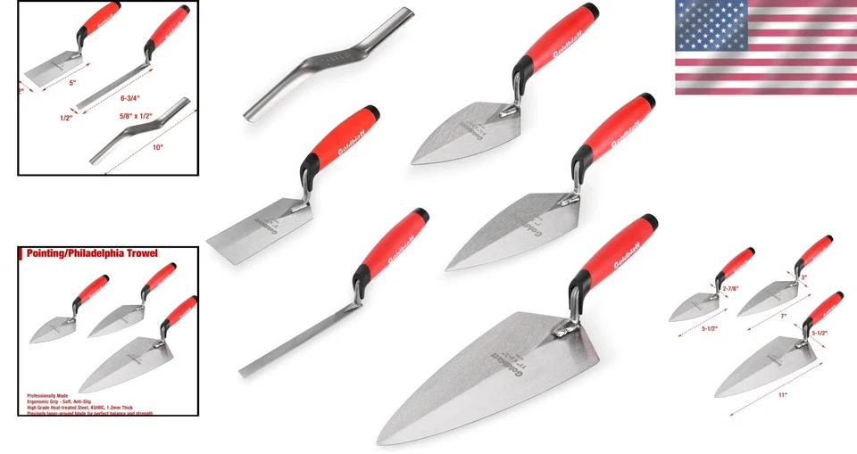 Complete 6PCS Masonry Tool Set for Bricklayers – Durable & Easy-Clean Design - Image 2 of 4