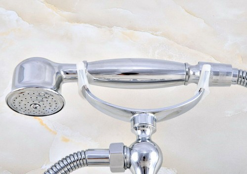 Kingston Brass 3-3/8" Tub Mount Clawfoot Tub Faucet With Hose & Spray Chrome - Picture 9 of 9