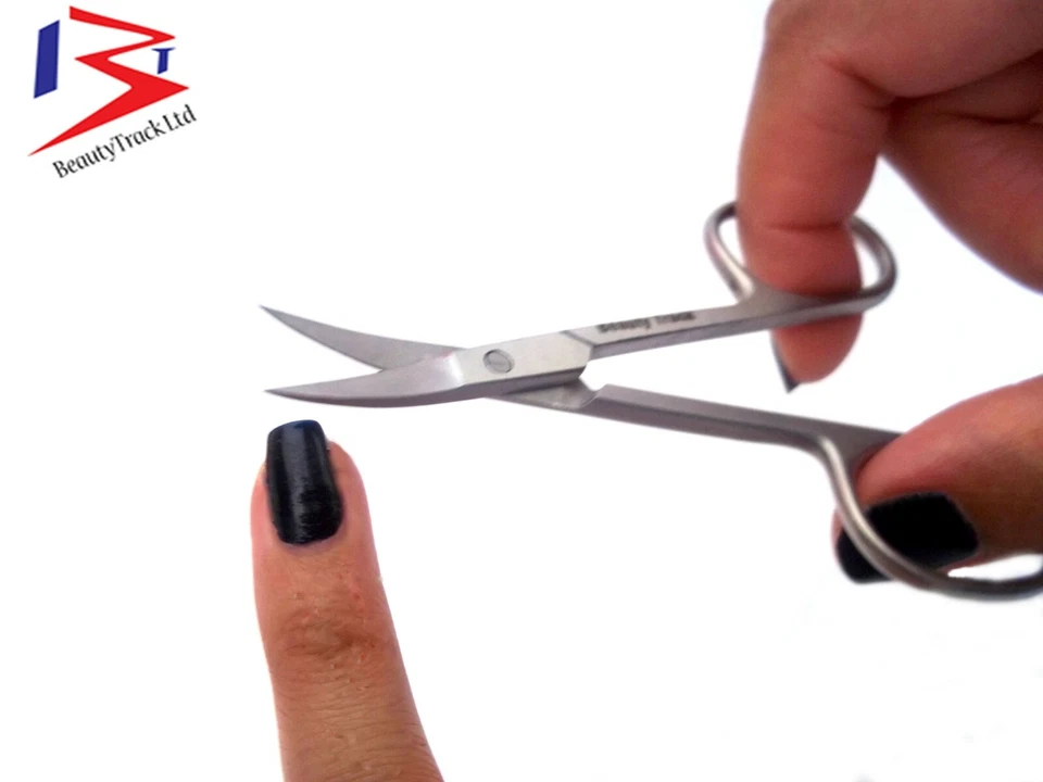 Professional Finger Toe Nail Scissors Curved Arrow Point Steel Manicure Cuticle - Image 3 of 4