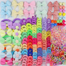 Hair Ties for Little Girls, 933Pcs Toddler Hair Accessories Set with Soft Rubber