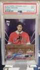 SHOHEI OHTANI 2018 TOPPS OPENING DAY #200 PURPLE FOIL RC PSA 9 MINT POP 25