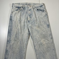 Vintage WRANGLER Jeans 34x30 Acid Wash Faded Denim USA Retro 80s 90s 96501H1
