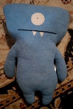 Vintage UglyDoll Classic Plush Doll Wedgehead 14  Stuffed Animal Toy Blue 2003