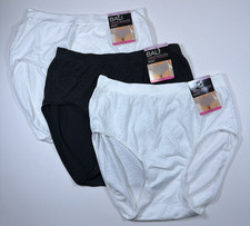 Bali Comfort Revolution Brief Panty Seamless 6/7 Black White 803J 3 PACK NEW M/L
