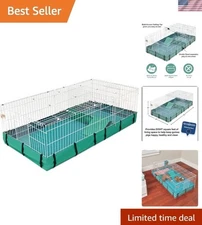 Guinea Habitat Plus Guinea Pig Cage by MidWest w/ Top Panel, 47L x 24W x 14H
