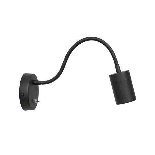 Wandleuchte Bettlampe Leseleuchte Glas Metall Schwarz Flexibel Schlafzimmerlampe-image