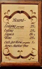 Prices liquor wine oats for horses lodging Talbott Tavern ~ Bardstown Kentucky