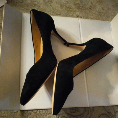 7 or 9 Women Heels Black Suede 8 US