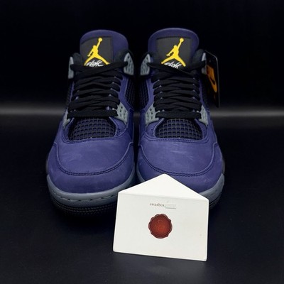 Size 9 - Air Jordan 4 Retro Lakers for sale online | eBay