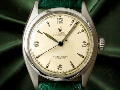 Rolex Oyster Perpetual Semi-Bubble Back Ref. 6084 Ivory Dial Automatic 34mm Men'
