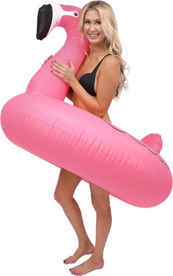 Flamingo Pool Float Party Tube - Inflatable Rafts, Adults & Kids