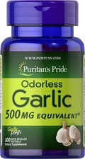 Puritan's Pride Odorless Garlic 500 mg - 100 Rapid Release Softgels
