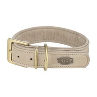 Trixie Hundehalsband Reines Leder Hellgrau