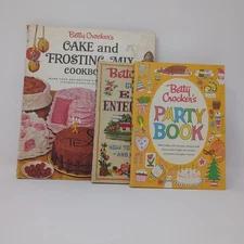 Lot Of 3 Vintage First Print/ Edition Betty Crocker Cookbooks Party Entertaining