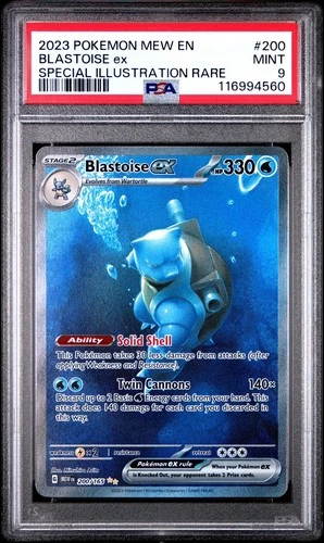 Blastoise ex 200/165 PSA 9 Special Illustration Pokemon 151 Scarlet & Violet TCG