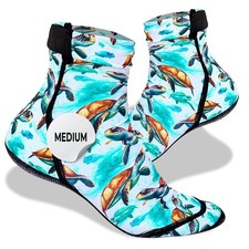 CallaSports Neoprene Beach Socks - Water and Sand X-Large, Sea Turtle