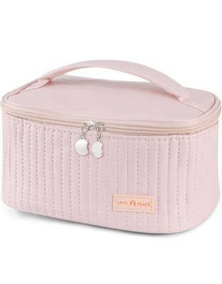 Toast Cosmetic Bag, Travel Makeup & Toiletry Bag With Handle. Light Pink. NEW.